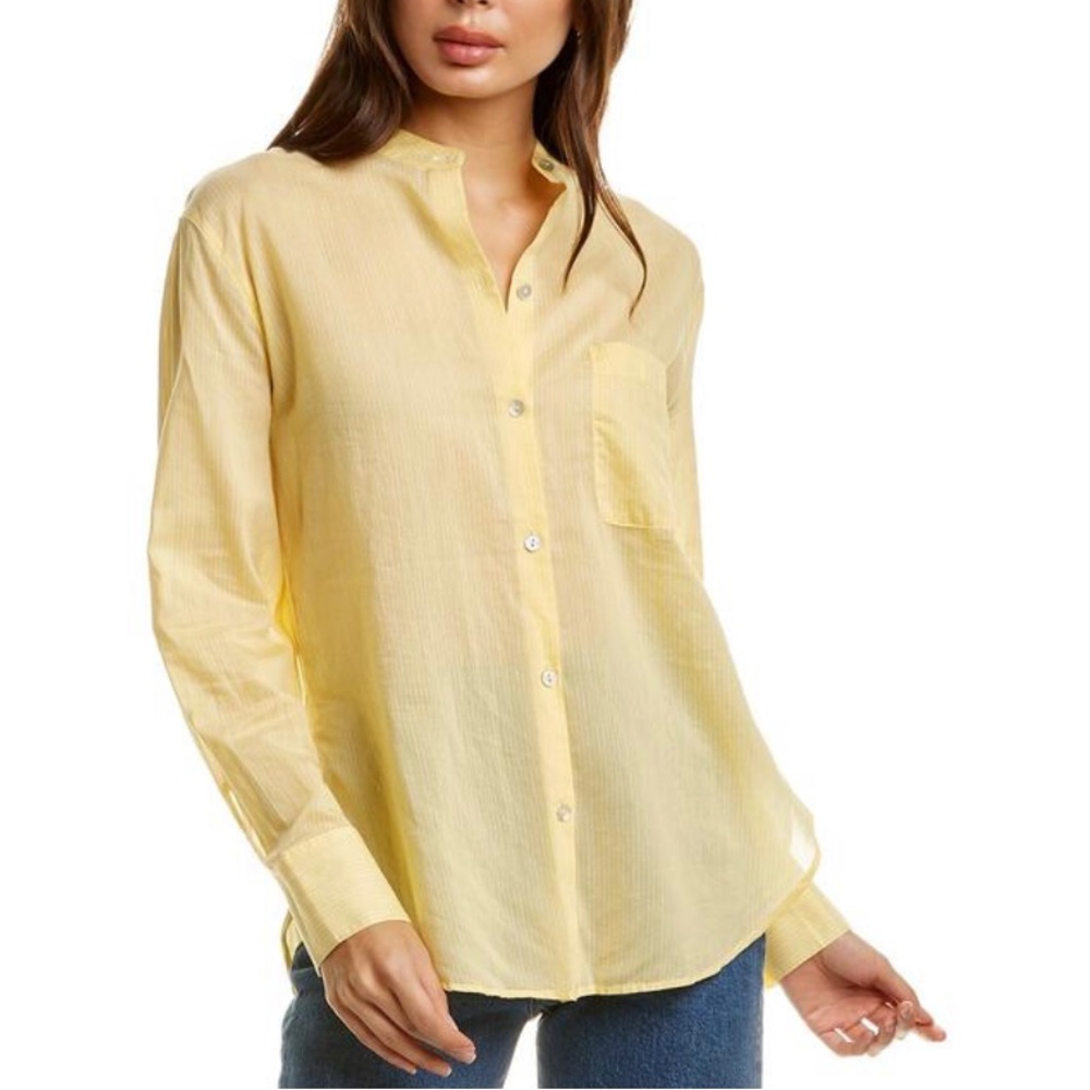NWT NEW Vince Top Fine Stripe Button Down Shirt
